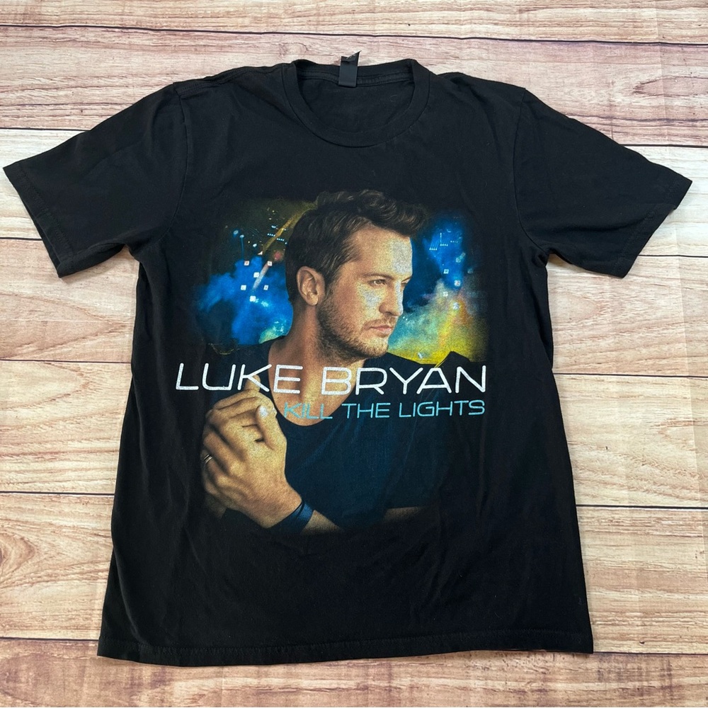 Luke Bryan 2016 Kill the‎ Lights Tour T-Shirt Double Sided Unisex Small Black